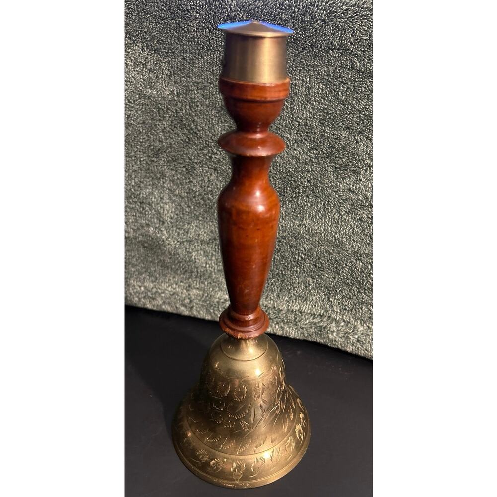A Large Brass Hand Bell of Sarna India Antique